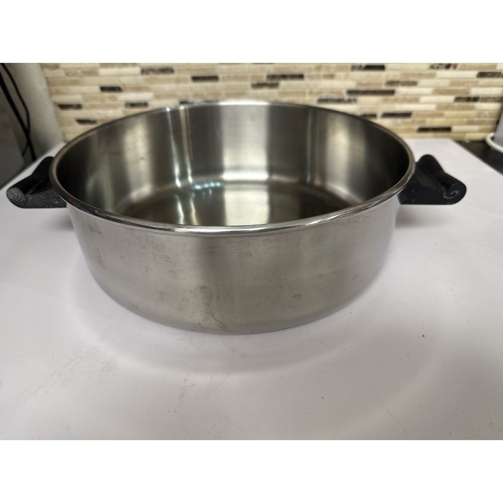 Vintage Saladmaster T304S Stainless Steel Skillet Braiser Base Dallas TX USA